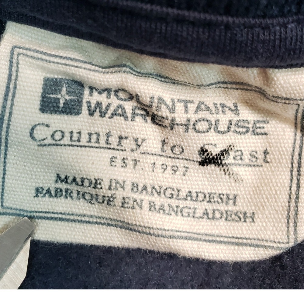 Mountain Warehouse Explore The Outdoors Hoodie Men XL Navy Blue Graphic MWF67447 - Picture 2 of 8